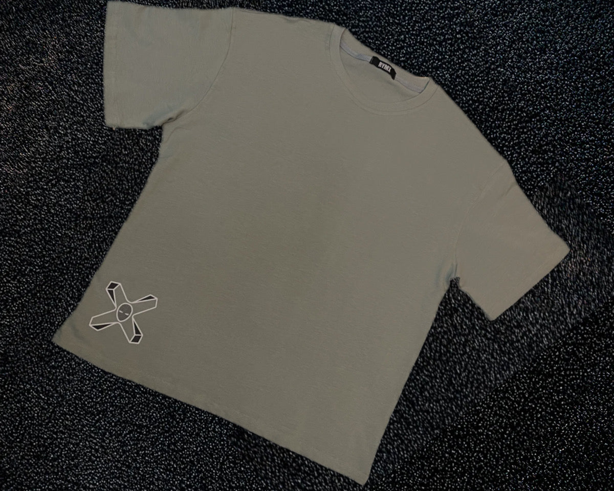 Gray round tee