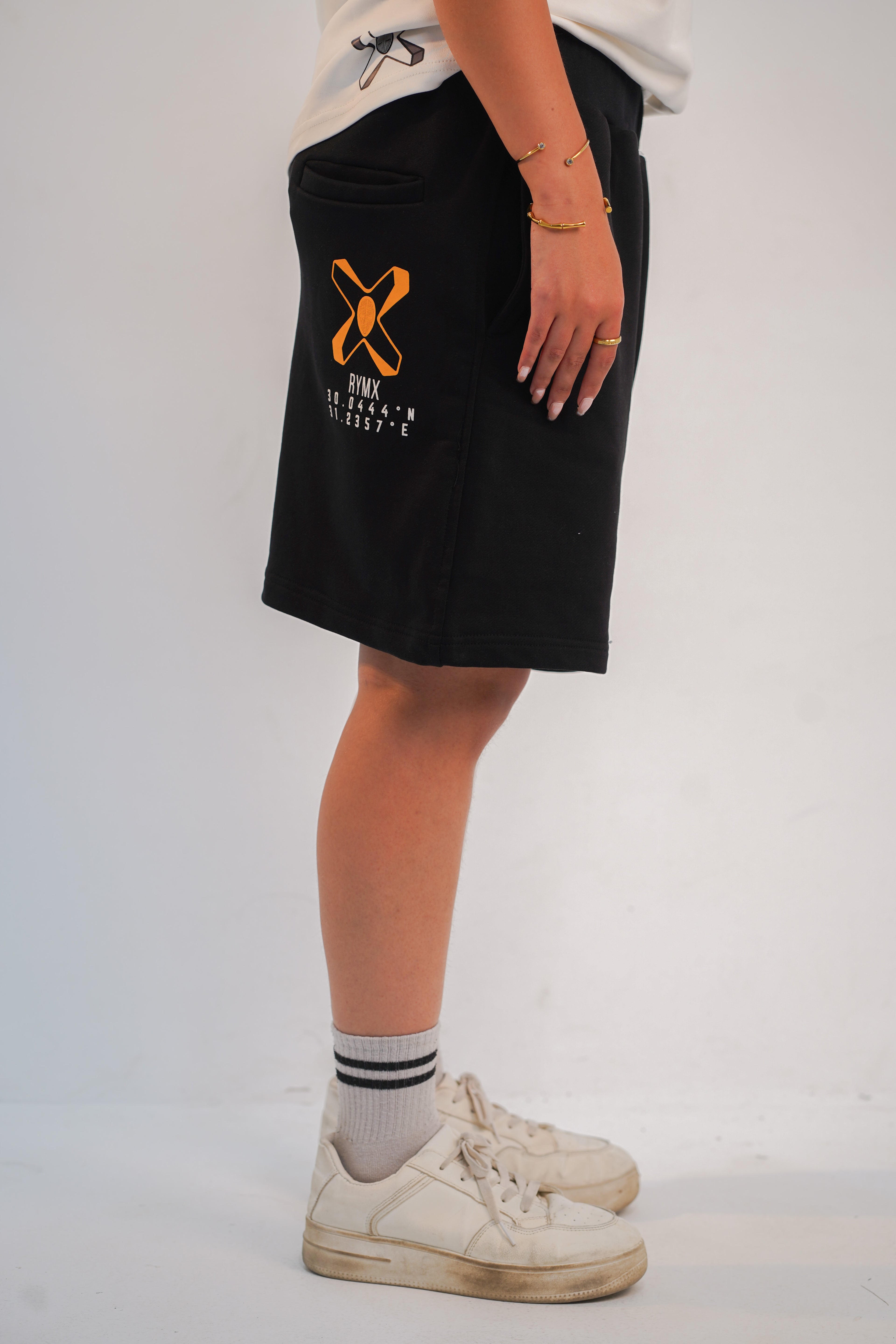 RYMX Black Paint Splash Short