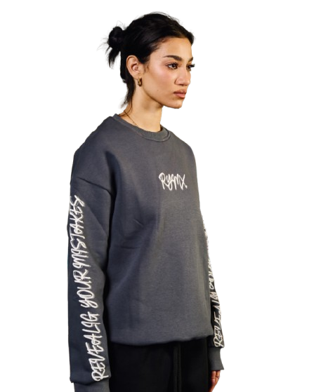 REVEALING YOUR MISTAKE GRAY SWEATSHIRT