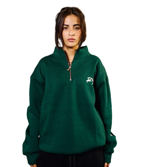 RYMX HALF-ZIP GREEN SWEATSHIRT