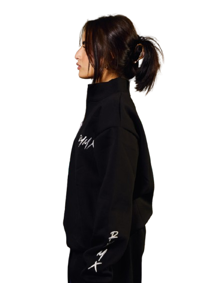 RYMX HALF-ZIP BLACK SWEATSHIRT