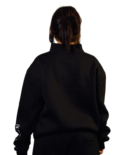 RYMX HALF-ZIP BLACK SWEATSHIRT