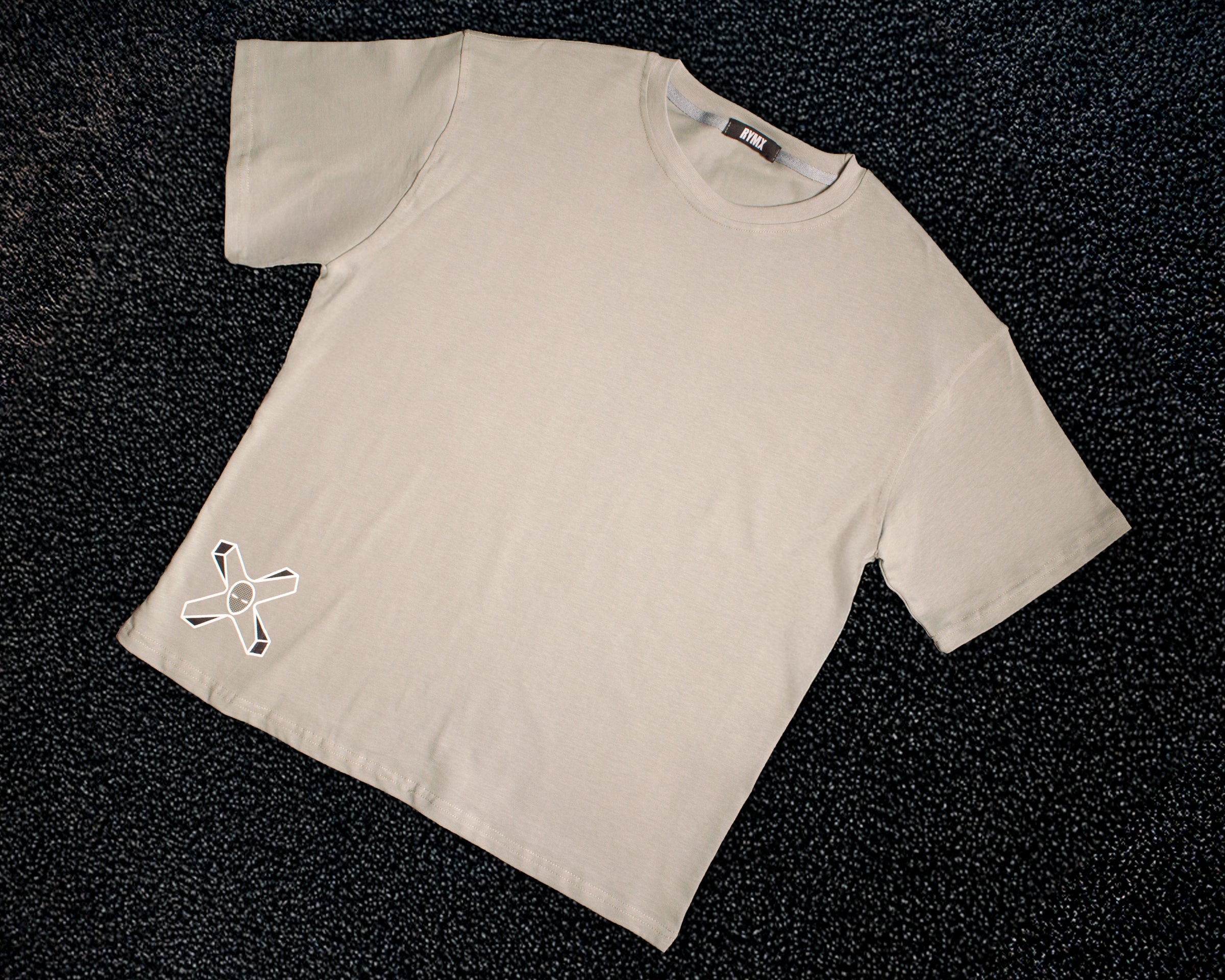 Beige round tee