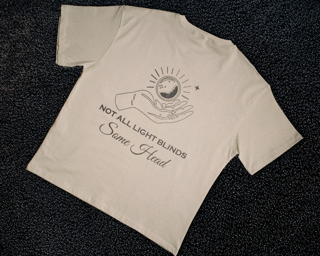 Beige round tee