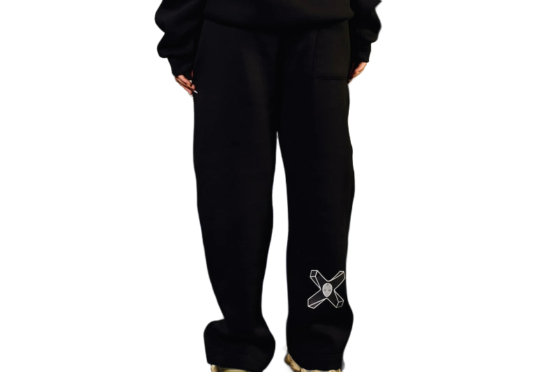 LOGO GRAY ON BLACK SWEATPANT