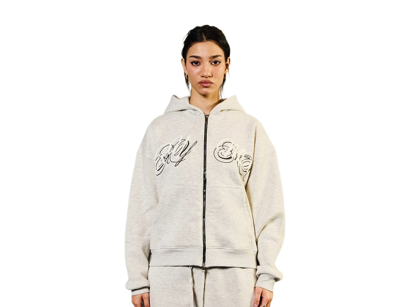 RYMX BLACK ON GRAY ZIPUP JACKET