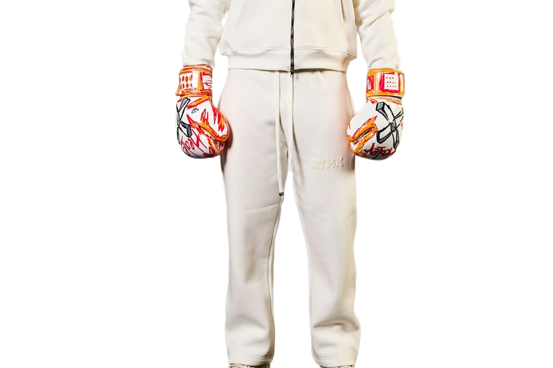 LOGO WHITE ON WHITE SWEATPANT