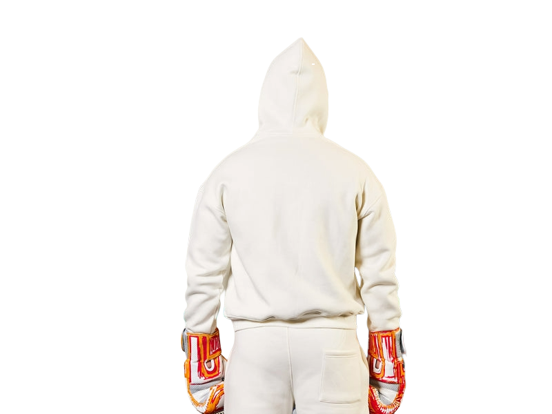 LOGO WHITE ON WHITE ZIPUP JACKET