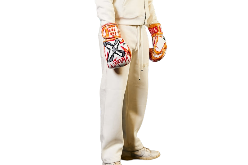 LOGO WHITE ON WHITE SWEATPANT