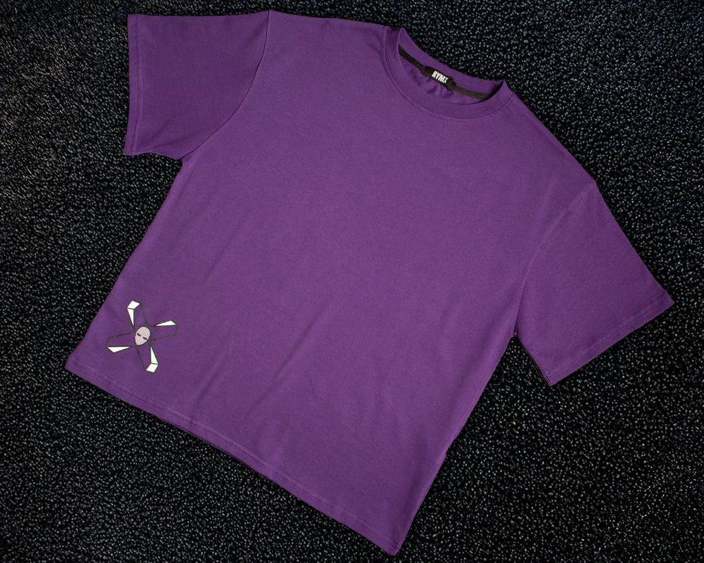 Purple round tee