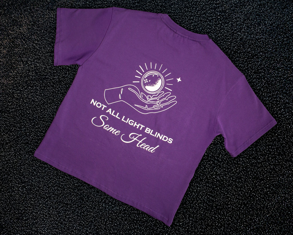 Purple round tee