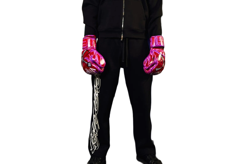 RYMX WHITE ON BLACK SWEATPANT