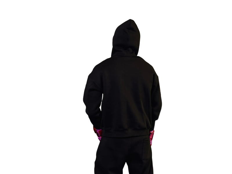 RYMX WHITE ON BLACK ZIPUP JACKET