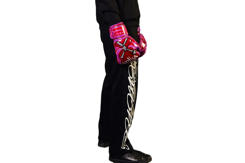 RYMX WHITE ON BLACK SWEATPANT