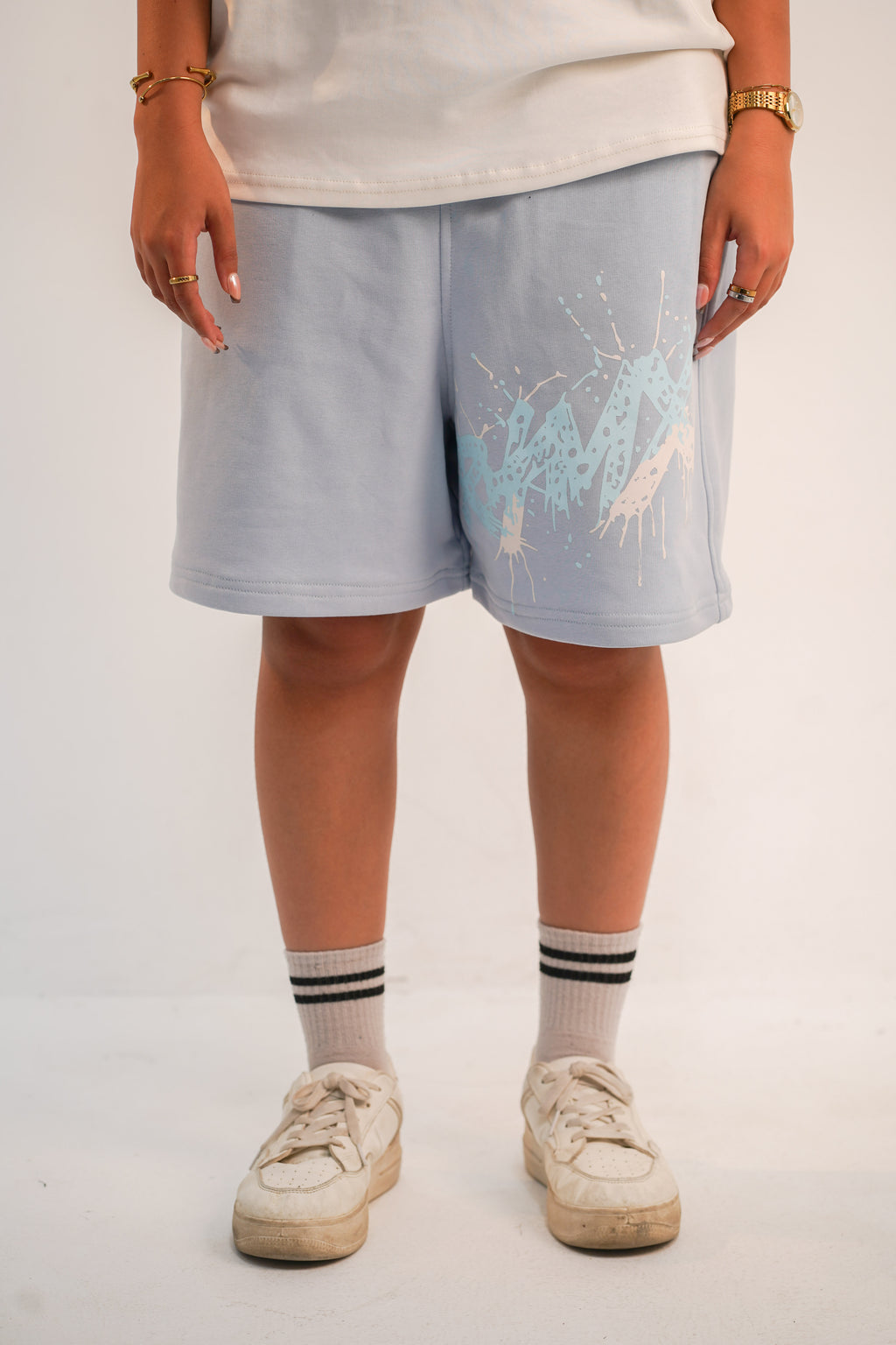 RYMX Blue Paint Splash Short