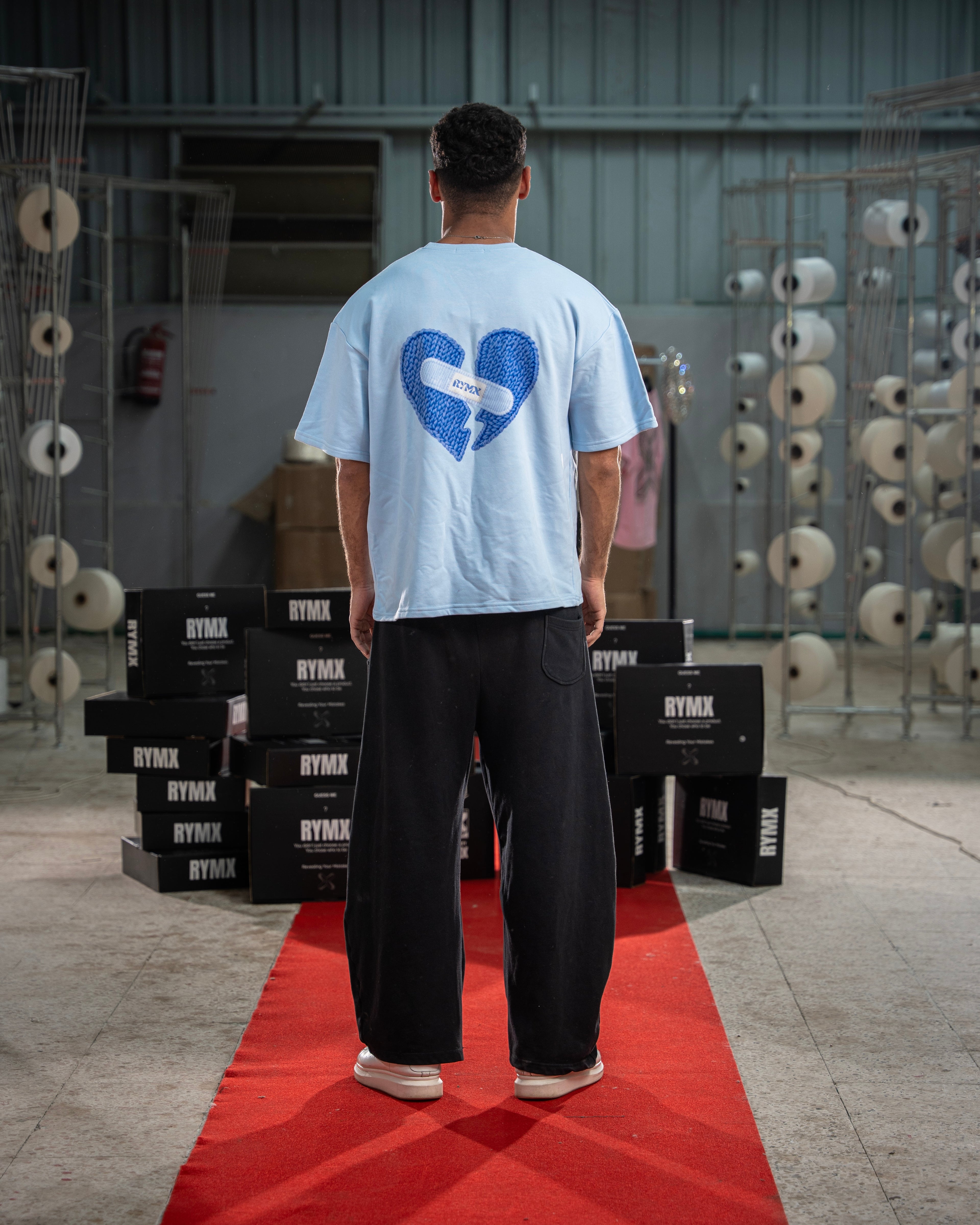RYMX MENDED LIGHT BLUE TEE