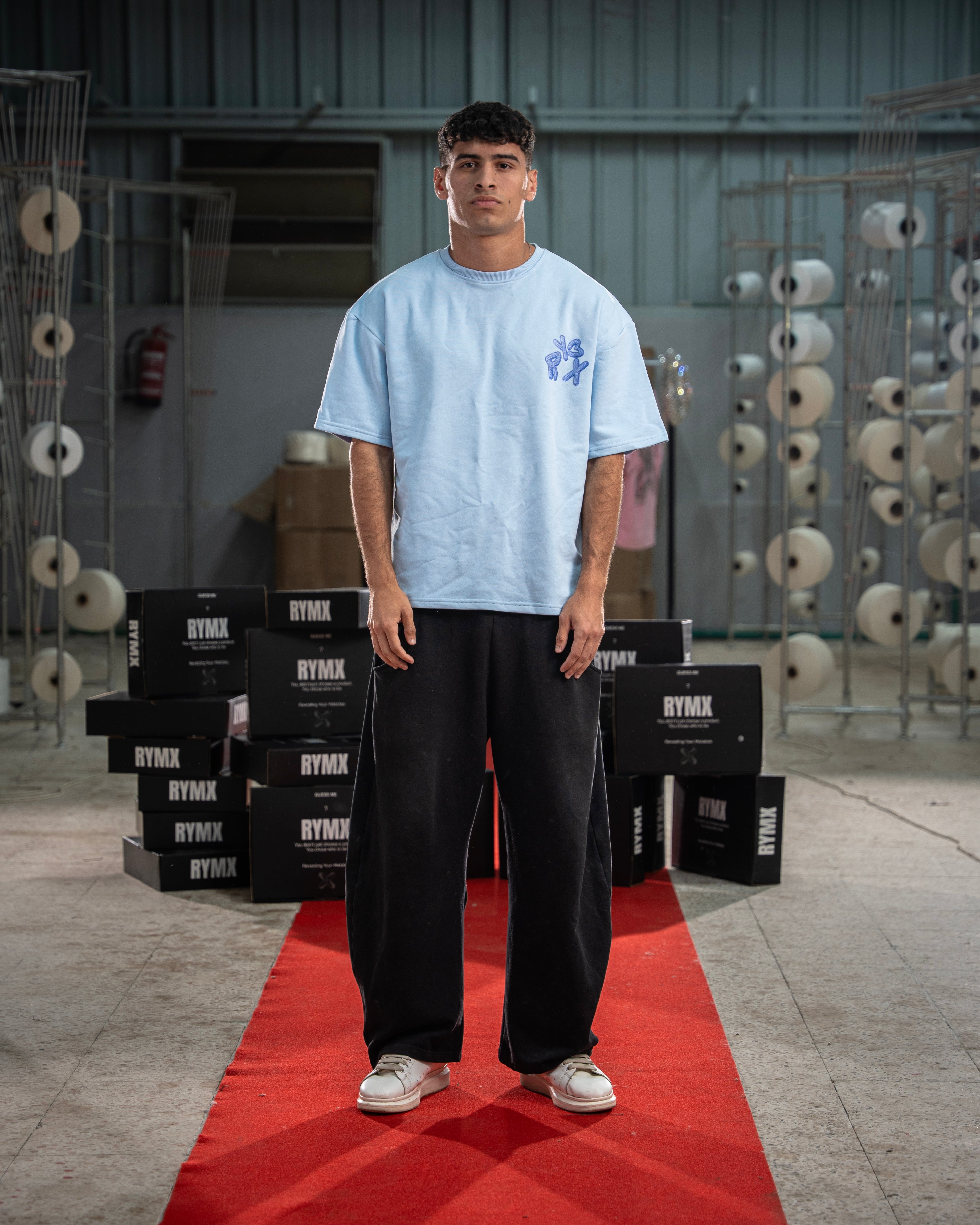 RYMX MENDED LIGHT BLUE TEE