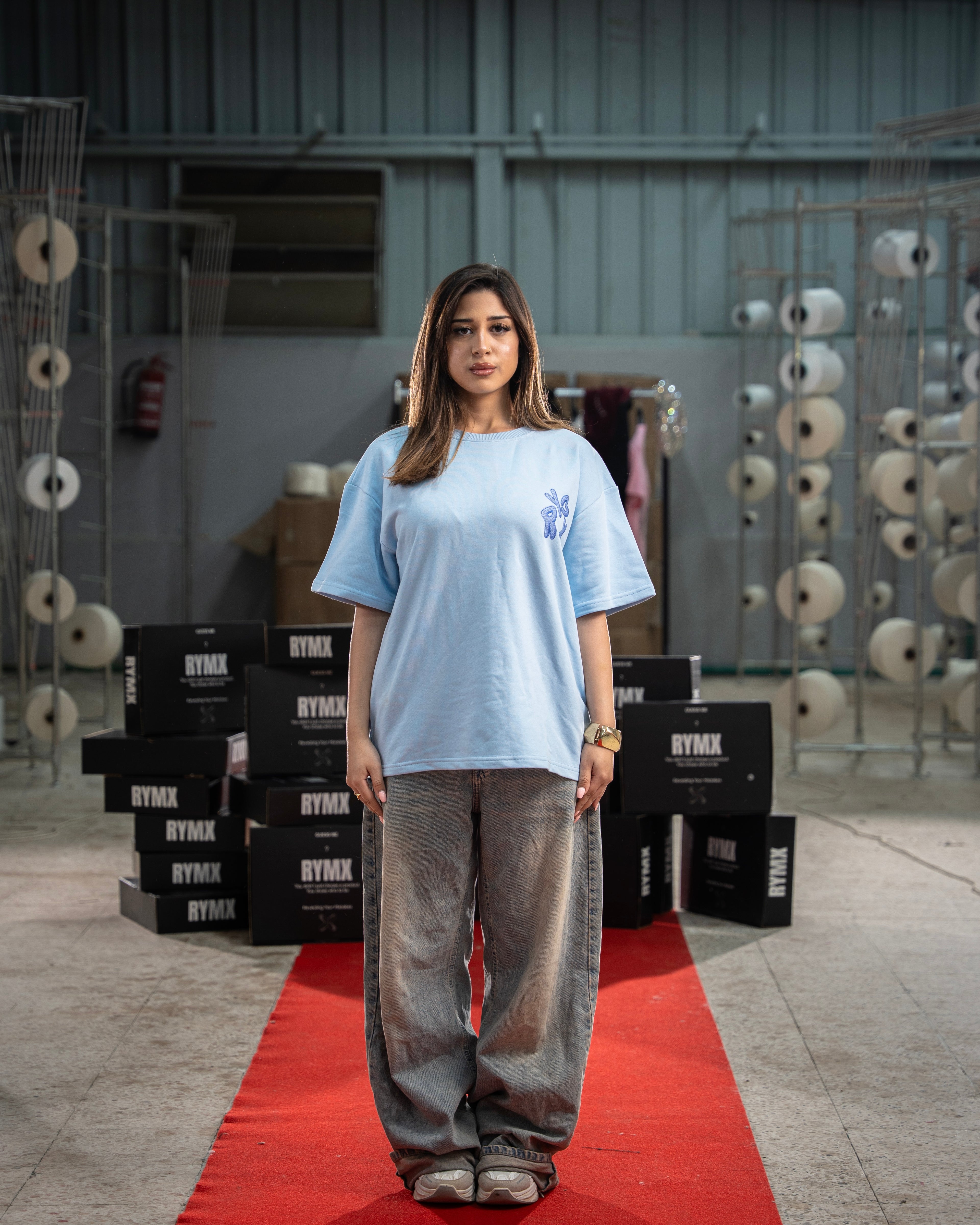 RYMX MENDED LIGHT BLUE TEE