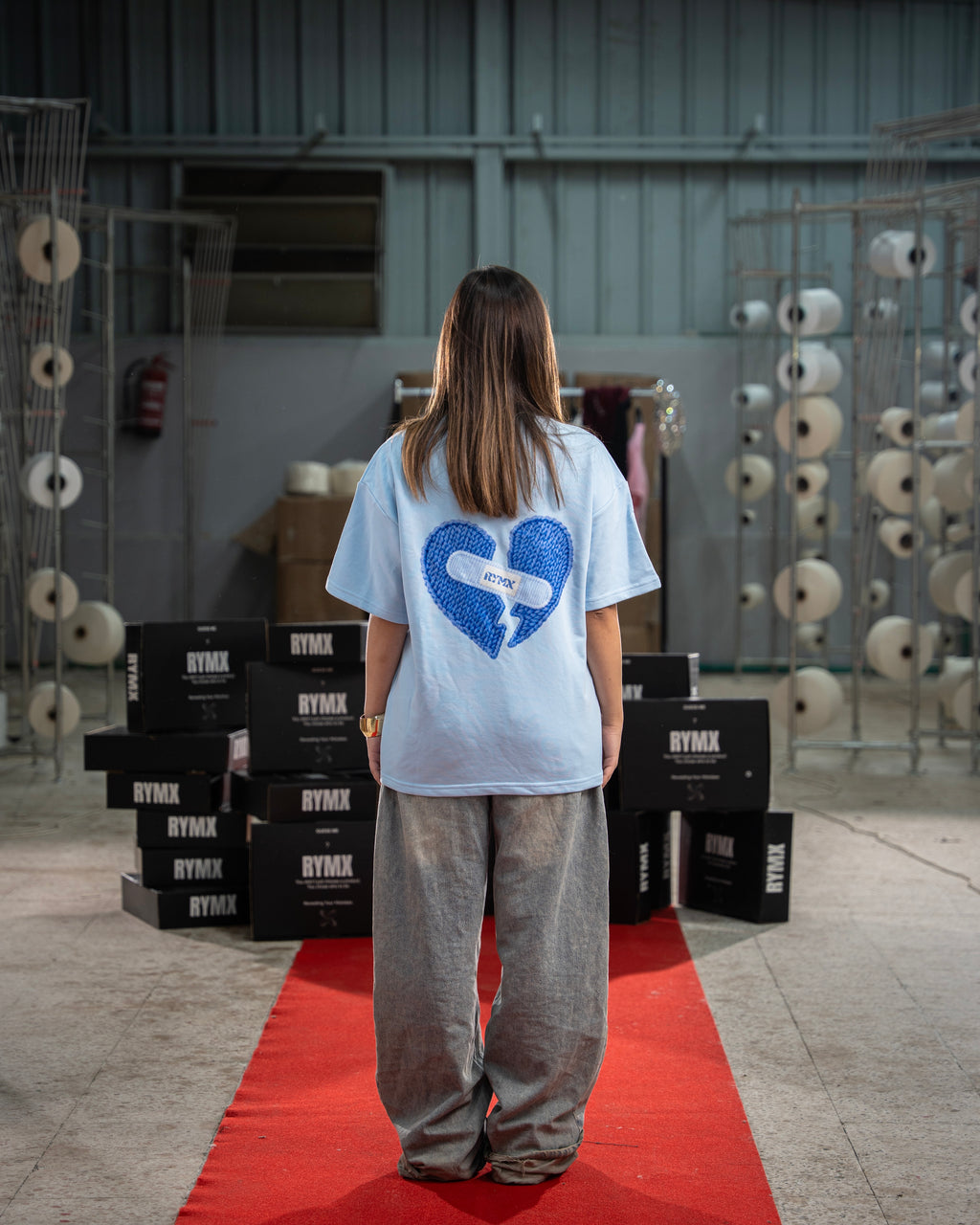 RYMX MENDED LIGHT BLUE TEE